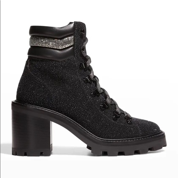 Jimmy Choo, Eshe 65 Glitter Hiking Boot, Brand New in Box - Picture 8 of 11
